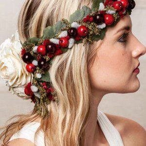 Hand Made Custom Winter Flower Crown